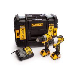 DeWALT AKU SET: bušilica DCD 701 + udarni odvijač DCF 801 + 2 baterije 3,0Ah + punjač + kofer