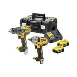 DeWALT AKU SET: bušilica-odvrtač DCD791 + udarni odvrtač DCF894 + 2 x 18 V 5,0 Ah + punjač + kofer DCK2077P2T