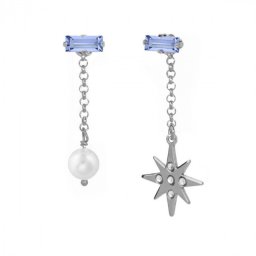 Ženske victoria cruz rebekka light sapphire mindjuše sa swarovski plavim kristalom ( a3777-09ht )