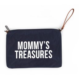 MOMMY'S TREASURES CLUTCH - NAVY WHITE