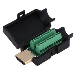 HDMI Muški Konektor sa Klemama na Šraf (Bez Lemljenja) - 20-pin na Terminal Blok sa Kućištem