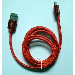 Xwave USB kabl /USB 2.0 (tip A -muški) -Micro USB (tip A -muški)/dužina 1,2m/2A/Aluminium/crveni upleteni ( USB Micro 1.2m 2A Al /red mesh