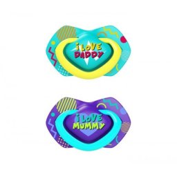 Canpol babies silikonska varalica 18+ m neon love 2 kom 22/654 blue ( 22/654_blu )