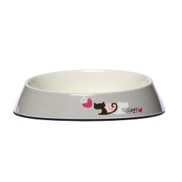Rogz: Melamin posuda za mace Grey Heart Tails, 200 ml