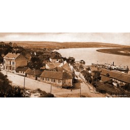 Stari Beograd, Pristaniste 1906., uramljena slika 50x100cm