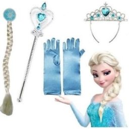 Frozen set Elsa - rukavice,kruna,kika,čarobni štapić