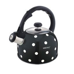 Kinghoff crni čajnik sa piskom i tufnama, 2,6l (KH1051)
