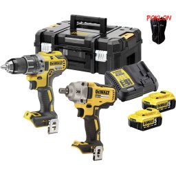 DeWalt DCK2077P2T, Set akumulatorskog alata, aku bušilica DCD791 + aku udarni odvrtač DCF894, 18V 2x5.0Ah