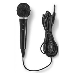 Karaoke mikrofon Nedis MPWD01BK , 6.35mm -75dB+/-3dB, Sensitivity, 80Hz-12kHz, kabl 5.0m