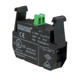 Kontakt blok B1, start-radni, 1NO, 250Vac IP20 Emas