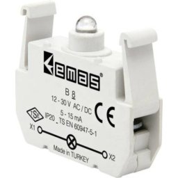 Kontakt blok sa LED diodom B8, 5-15mA, 10-30V AC/DC žuta IP20 Emas