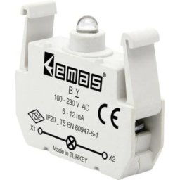 Kontakt blok sa LED diodom BY, 5-12mA, 100-230V AC zelena IP20 Emas