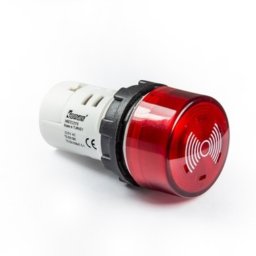 Zujalica MBZS220S, sa LED sijalicom,fi22mm, 90dB, crvena, 250Vac 50Hz IP50 Emas