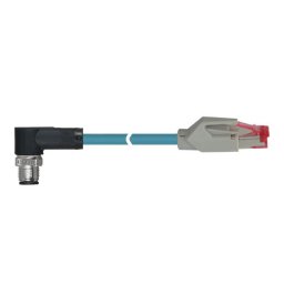 Mrežni kabal CLR-5-VG, M12 8-pina/RJ45 konektor, muški-ugaoni, DC 3-žični kabal l=5m, Autonics