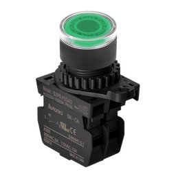 Taster zeleni S2PR-P3GALM, 1NO, sa LED indikacijom, 110-220Vac, 6A 250Vac IP52 Autonics