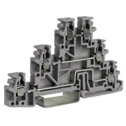 Redna stezaljka trospratna TL200GR, 0,2-4 mm2, SIVA, tip TLD.2/GR Cabur