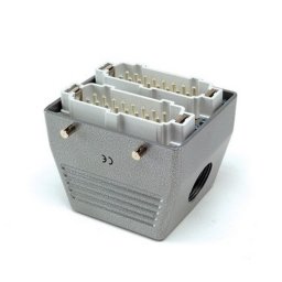 Industrijski konektor EBM32FU10, muški, bočni ulaz kabla, 32 polni, 16A, 690V, 6 kV, IP65 Emas