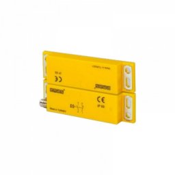 Magnetni prekidač SMB21LSZ-B18, LED, sa aktuatorom, 2NC, Sn=8mm, levi izlaz, konektor M8, IP68 Emas