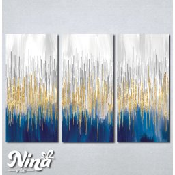 Slike na platnu Plavo zlatna apstrakcija Nina360_3