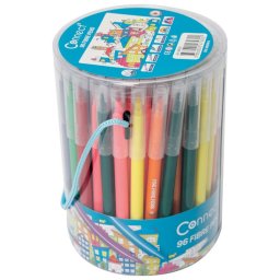 Flomaster školski 96boja (12boja po 8kom) pvc čaša Connect 609720