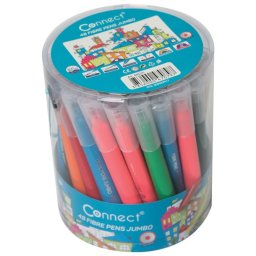 Flomaster školski 48boja (12boja po 4kom) pvc čaša Jumbo Connect 609721