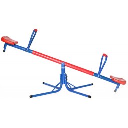 Klackalica 180x45x58 metalna konstrukcija i rotacija 360 - Plavo/crvena