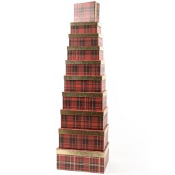 Novogodišnja kutija gold tartan ( 50688 )