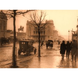 Stari Beograd pozorisni trg 1922., uramljena slika 30x40cm i 40x50cm