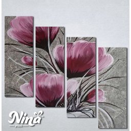 Slike na platnu Roze siva kombinacija Nina366_4