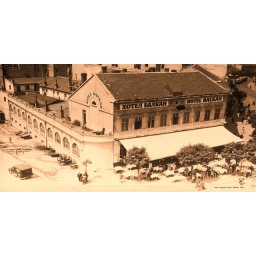Stari Beograd, hotel Balkan 1930., uramljena slika 50x100cm