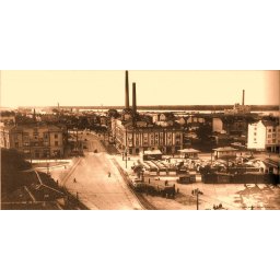 Stari Beograd - pijaca Bajloni 1903., uramljena slika 50x100cm