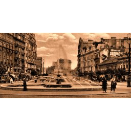 Stari Beograd - terazije 1920., uramljena slika 50x100cm