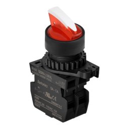 Prekidač dvopoložajni S2SRN-L3ARALM,1NO,sa LED indikacijom 110-220Vac,crveni,6A 250Vac IP52 Autonics