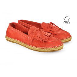 Kožne ženske espadrile 1004CV crvene