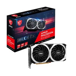 MSI AMD Radeon RX 6600 MECH 2X Graphics Card 8GB GDDR6, PCIE 4.0, Dual Fan, GPU Upto 2491MHz, 2 Slot, 1XHDMI, 3XDP, 235mm Length, Max 4 Display Out, 1X8 Pin Power, 500W Or Higher PSU Recommended