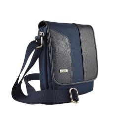 Plava muška torbica na preklop Falco - prirodna koža i šoteks