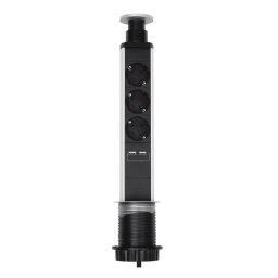 Produžni kabl 3xšuko+2xUSB-A stoni 1.4m