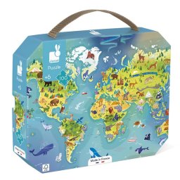 Kartonske puzzle - Mapa sveta, 100 delova