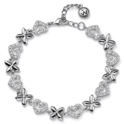 Ženska oliver weber like crystal narukvica sa belim swarovski kristalima ( 32302 )
