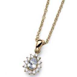 Ženski oliver weber into white zircon gold lančić sa belim swarovski cirkonima ( 12230g )