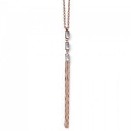 Ženski oliver weber spectrum rosegold white zircon lančić sa swarovski belim cirkonima ( 12156rg )