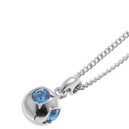 Ženski oliver weber blue eye aquamarine lančić sa swarovski plavim kristalima ( 11028 )