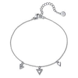 Ženska oliver weber three ste narukvica sa belim swarovski kristalima ( 32285 )