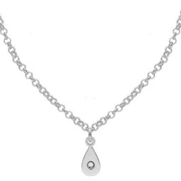 Ženski victoria cruz lily drop crystal lančić sa swarovski belim kristalom ( a3943-07hg )