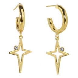 Ženske victoria cruz la boheme gold mindjuše sa swarovski belim kristalom ( a3862-07dt )