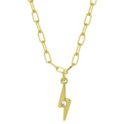 Ženski victoria cruz areca thunder gold lančić sa swarovski belim kristalom ( a3821-07dg )