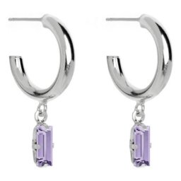 Ženske victoria cruz macedonia hoop violet mindjuše sa swarovski ljubičastim kristalom ( a3666-31ht )