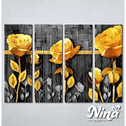 Slike na platnu Apstraktne zute ruze Nina380_3