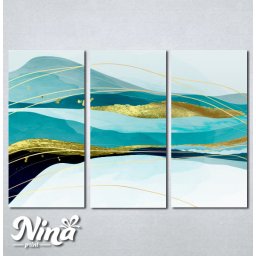 Slike na platnu Tirkizna apstarkcija Nina387_3