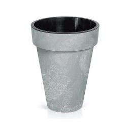 Saksija visoka vitka reljefna sa uloškom - svetlo siva 422U / 46×58 cm